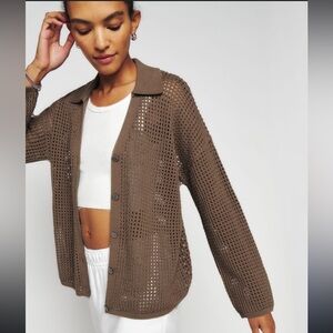 ISO Reformation Milo Open Knit Cardigan